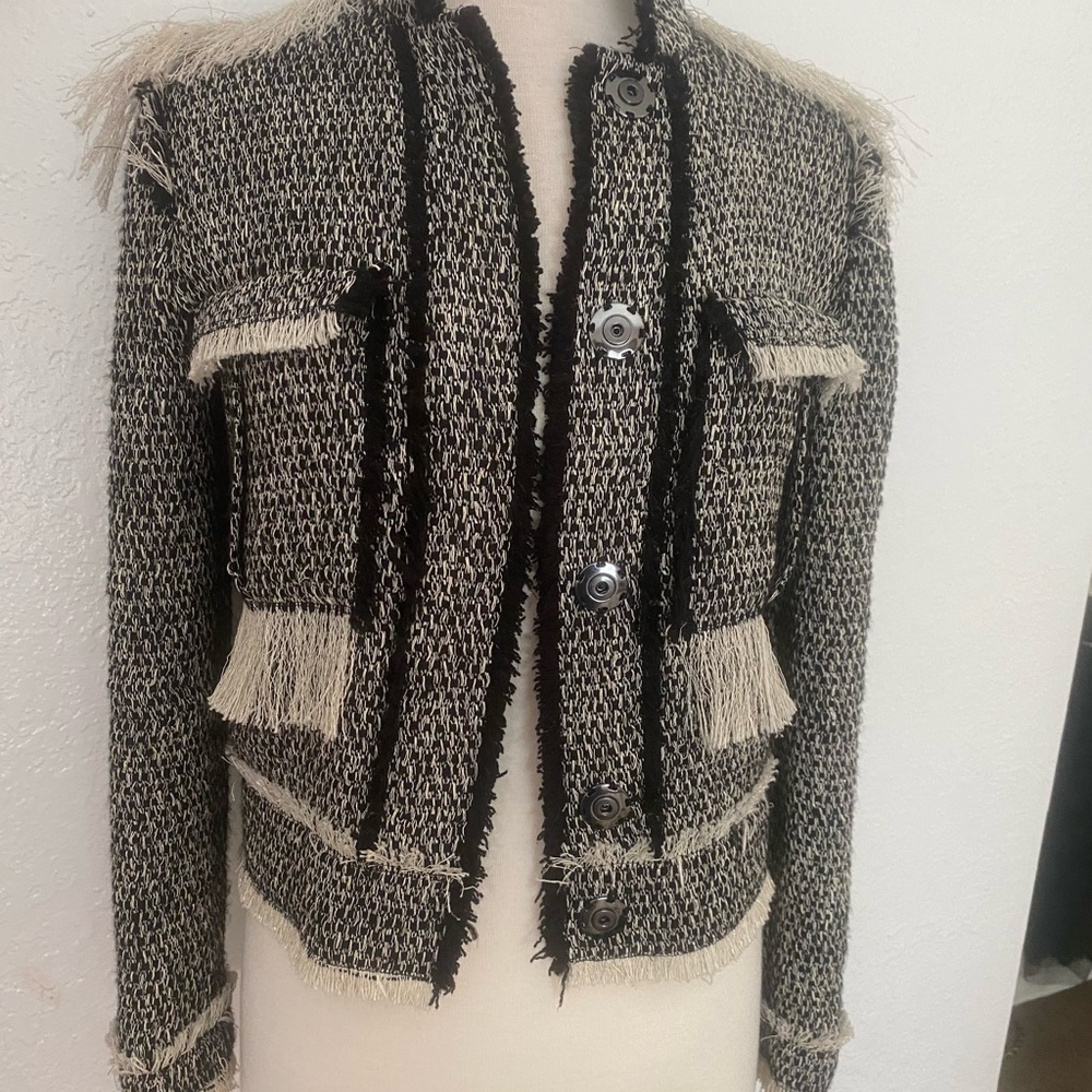 Lanvin Long-Sleeve Jacket,Ecru
